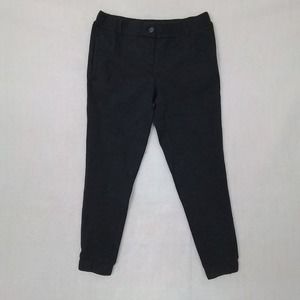 Loft Stretchy Knit Joggers‎ Size 0 in Dark Gray w/ Cinched Ankle